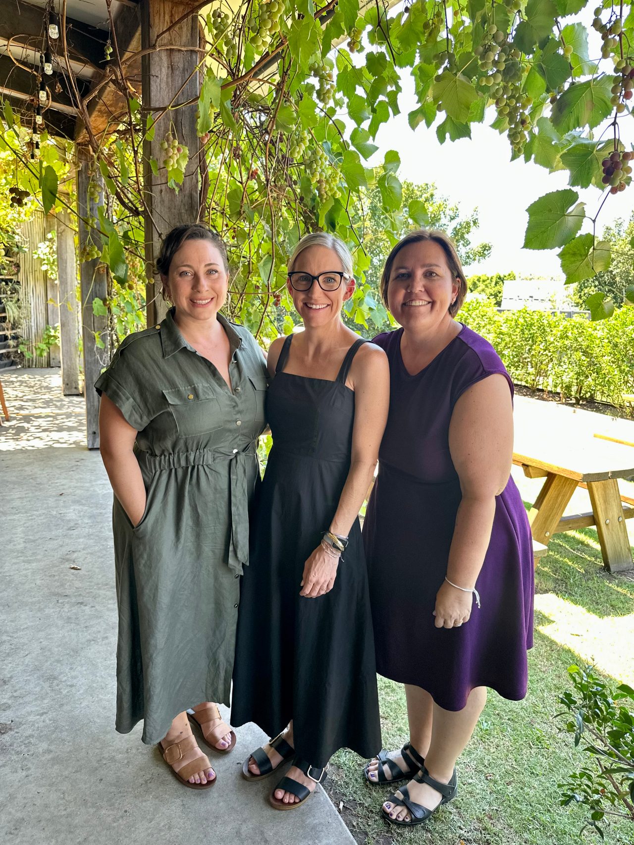 From left: Sarah, the broker, Lindsay and Haley, owners of Maclean Radiology